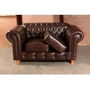 Ver imagem 3 de Sofá Chesterfield Luís Xv 2 Lugares C/ Almofadas Soltas - Couríssimo Marrom Café