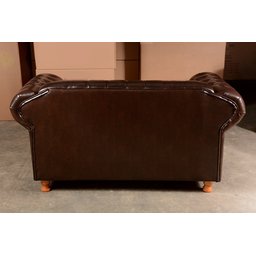 Sofá Chesterfield Luís Xv 2 Lugares C/ Almofadas Soltas - Couríssimo Marrom Café - 5