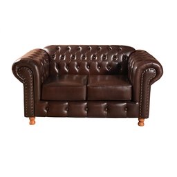 Sofá Chesterfield Luís Xv 2 Lugares C/ Almofadas Soltas - Couríssimo Marrom Café - 4