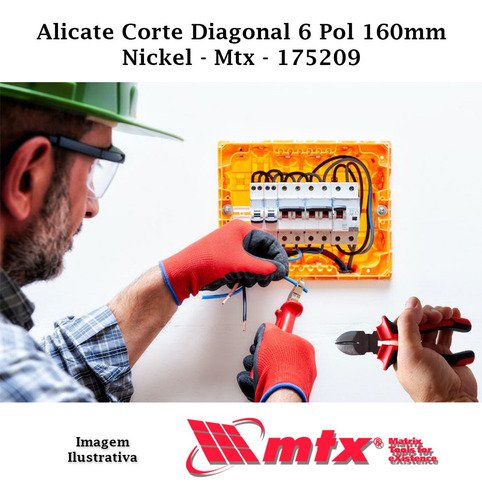 Alicate de Corte Diagonal 6 Pol. 160mm Nickelado 175209 - 15