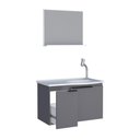 Ver imagem 3 de Kit de Banheiro com Espelho Baku Cinza