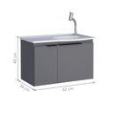 Ver imagem 5 de Kit de Banheiro com Espelho Baku Cinza