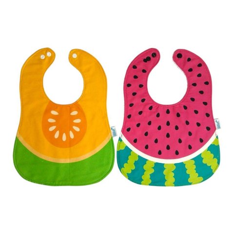 Kit Babadores Bebê Frutas 2pçs Melão/melancia - Lilifish