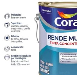 Coral Rende Muito Branco 18l e 16l Coral Rende Muito Tinta Concentrada Acabamento Fosco Areia - 2
