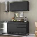 Ver imagem 3 de Armário de Cozinha Compacta 120cm Veneza Multimóveis V3687 Preto