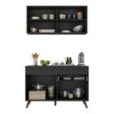 Ver imagem 6 de Armário de Cozinha Compacta 120cm Veneza Multimóveis V3687 Preto