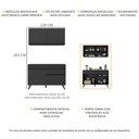 Ver imagem 4 de Armário de Cozinha Compacta 120cm Veneza Multimóveis V3687 Preto
