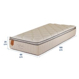Colchão Solteiro Prorelax 88x188x26 Bali Molas Ensacadas Pillow Top Turn Free - Bege - 5