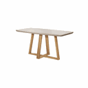 Ver imagem 3 de Mesa de Jantar Provincia Bennet 1.60 Retangular C/ Vidro - Natural - Off White