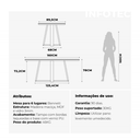 Ver imagem 6 de Mesa de Jantar Provincia Bennet 1.60 Retangular C/ Vidro - Natural - Off White