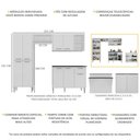 Ver imagem 3 de Cozinha Completa c/ Bancada Siena Multimóveis MP2040 Branca