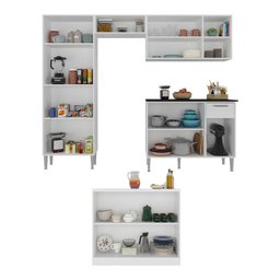 Cozinha Completa c/ Bancada Siena Multimóveis MP2040 Branca - 5
