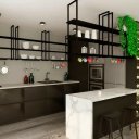 Ver imagem 3 de Prateleira Tripla Estilo Industrial Teto Parede 60cm PP Fs