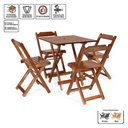 Ver imagem 3 de Jogo de Mesa 70x70 C/4 Cadeiras com Furo para Ombrelone Imbuia - Móveis Britz