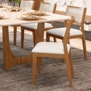 Ver imagem 4 de Mesa de Jantar Trento Off White com 8 Cadeiras Bella Cru 220cm