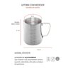 Leiteira Chaleira Bule Medidor Aço Inox Bar Cafeteria 600ml - 3