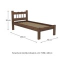 Ver imagem 3 de Cama Solteiro Madeira Maciça Com Colchão Madri Cr4161 Imbuia
