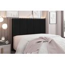 Ver imagem 1 de Cabeceira Solteiro Estofada Suede 90cm Ravena Preto