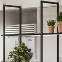 Ver imagem 5 de Kit 2 Banqueta E Prateleira Teto Peroba Preto Aurum DHom