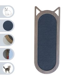 Arranhador Gato Piso Parede Modelo Frajola Grande - Amadeirado - Cinza - 1