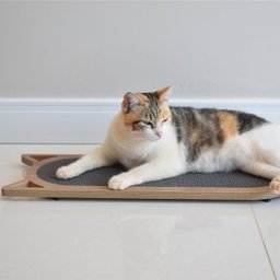 Arranhador Gato Piso Parede Modelo Frajola Grande - Amadeirado - Cinza - 5