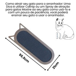 Arranhador Gato Piso Parede Modelo Frajola Grande - Amadeirado - Cinza - 2