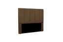 Ver imagem 2 de Cabeceira Casal Estofada Suede 140cm Ravena Marrom