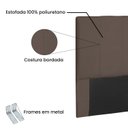 Ver imagem 4 de Cabeceira Casal Estofada Suede 140cm Ravena Marrom