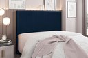 Ver imagem 1 de Cabeceira Casal Estofada Suede 160cm Ravena Azul
