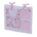 Ver imagem 2 de Porta Treco e Fralda Organizador Quarto de Bebê Menino Menina 1 Peça com Laço:safari Rosa