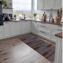 Ver imagem 1 de Tapete Passadeira Soyut Antiderrapante Chumbo Terra Cota 45x140cm