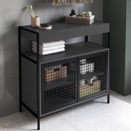 Armario Gabinete Industrial Banheiro P1038 Grafite Pp Milani Store - 2