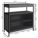 Ver imagem 3 de Armario Gabinete Industrial Banheiro P1038 Grafite Pp Milani Store