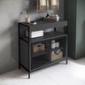 Armario Gabinete Industrial Banheiro P1038 Grafite Pp Milani Store - 7