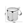 Açucareiro com Colher e Tampa de Aço Inox 7x11cm Class Home - 2