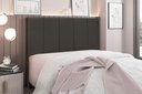 Ver imagem 1 de Cabeceira King Size Estofada Suede 195cm Ravena Cinza