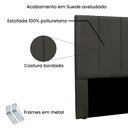 Ver imagem 4 de Cabeceira King Size Estofada Suede 195cm Ravena Cinza