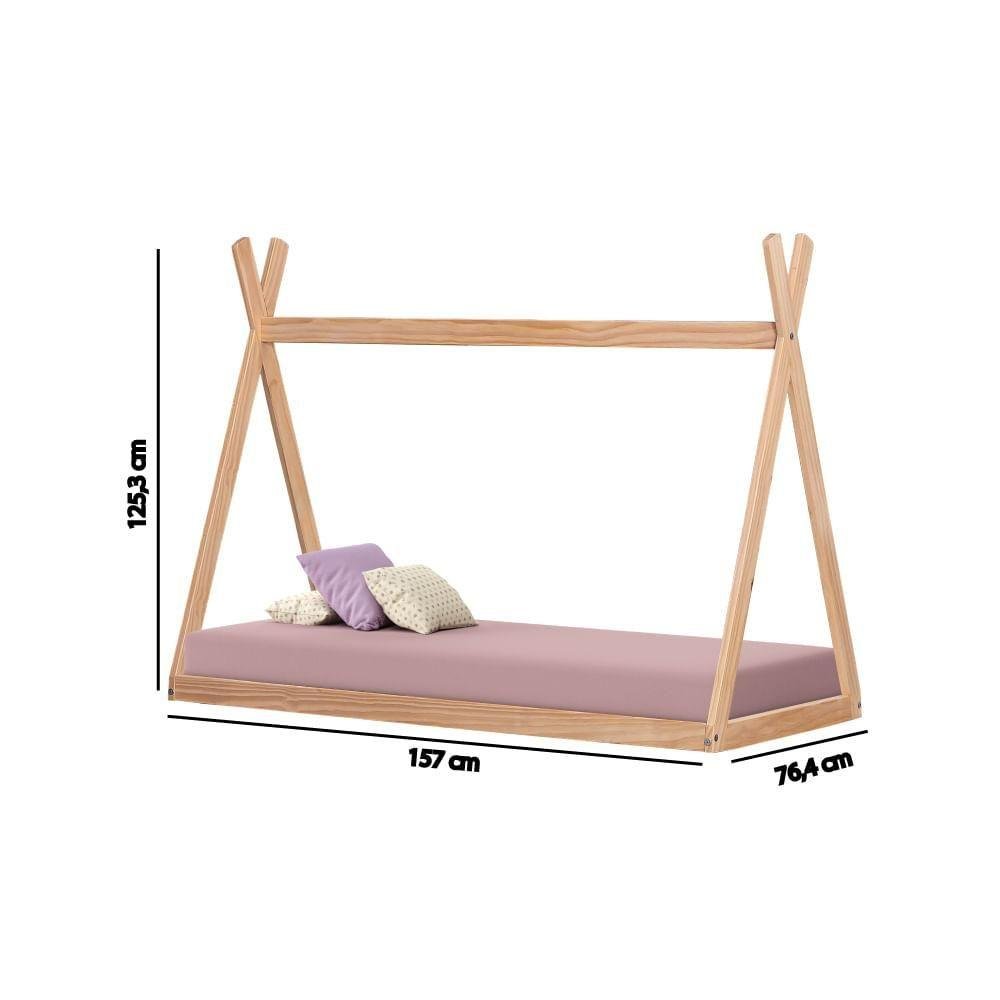 Mini Cama Montessoriana Natural Marrom - 7