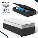 Ver imagem 5 de Cama Box Baú Solteiro com Colchão de Molas Ensacadas Double Comfort 88 x 188 x 62 cm