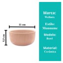 Ver imagem 4 de Bowl Tigela Cumbuca de Cerâmica Rosa 11cm Salada Fruta