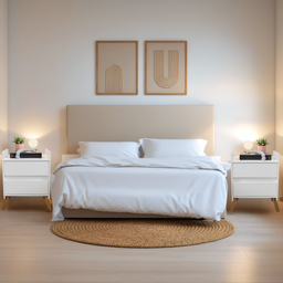 Kit Duas Mesas Organizadora Mesinha Cabeceira Mesa de Cabeceira Cama Quarto Pés Madeira Mdf Multifun - 1