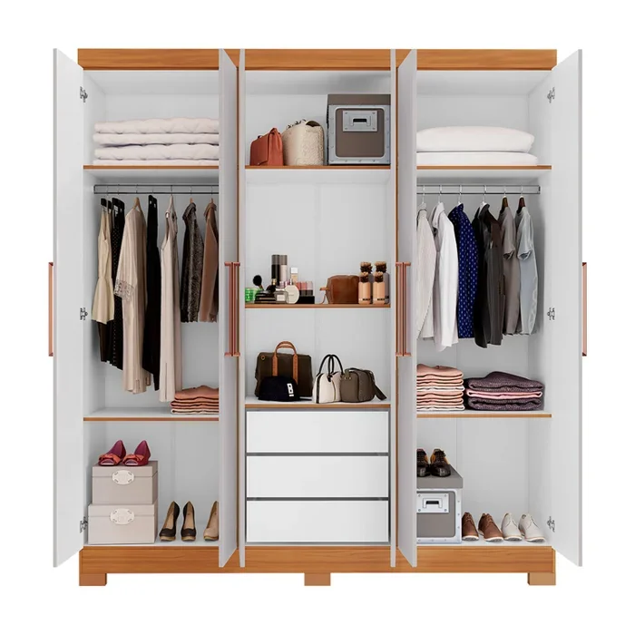 Ver imagem 2 de Guarda Roupa Nt5190 Ref 241 Freijo Trend/off White Freijo no