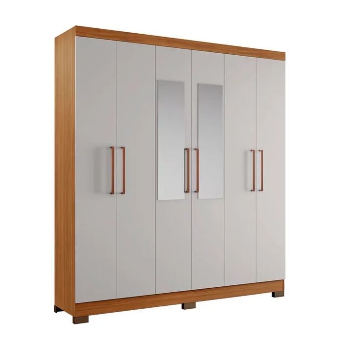 Ver imagem 1 de Guarda Roupa Nt5190 Ref 241 Freijo Trend/off White Freijo no