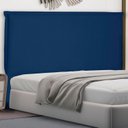 Ver imagem 1 de Cabeceira Casal 140cm Suede Veneza Azul
