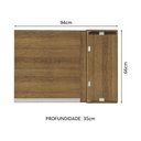 Ver imagem 3 de Armário de Cozinha Aéreo de Canto 1 Porta Rustic Glamy Madesa