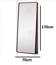 Ver imagem 3 de Espelho Retangular Moldura em Alumínio 170cm X 60cm E14 Grande Corpo Inteiro Preto