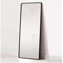 Ver imagem 1 de Espelho Retangular Moldura em Alumínio 170cm X 60cm E14 Grande Corpo Inteiro Preto