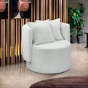 Ver imagem 2 de Kit 2 Poltrona Orgânica Maya Boucle Cru Redonda Decorativa - Arkell