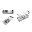 Ver imagem 1 de Cuba Kit Escorredor Completo Dqi Linear Módulo Único 43cm em Aço Inox Escovado