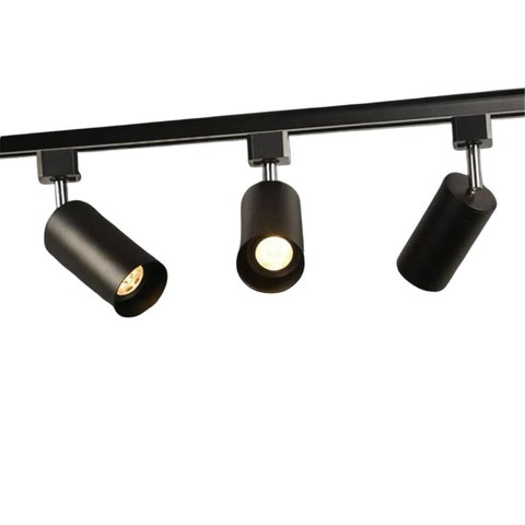 Trilho Spot Tube Preto Led 10w 3000k Autovolt
